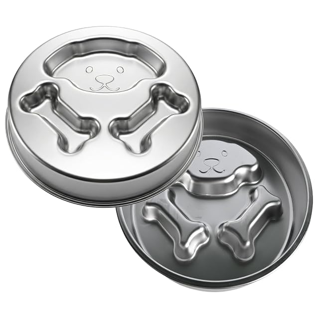 Nivofu Comedero Perro Antivoracidad Inoxidable, para Perros Medianos y Grandes, con Comida Seca y Húmeda