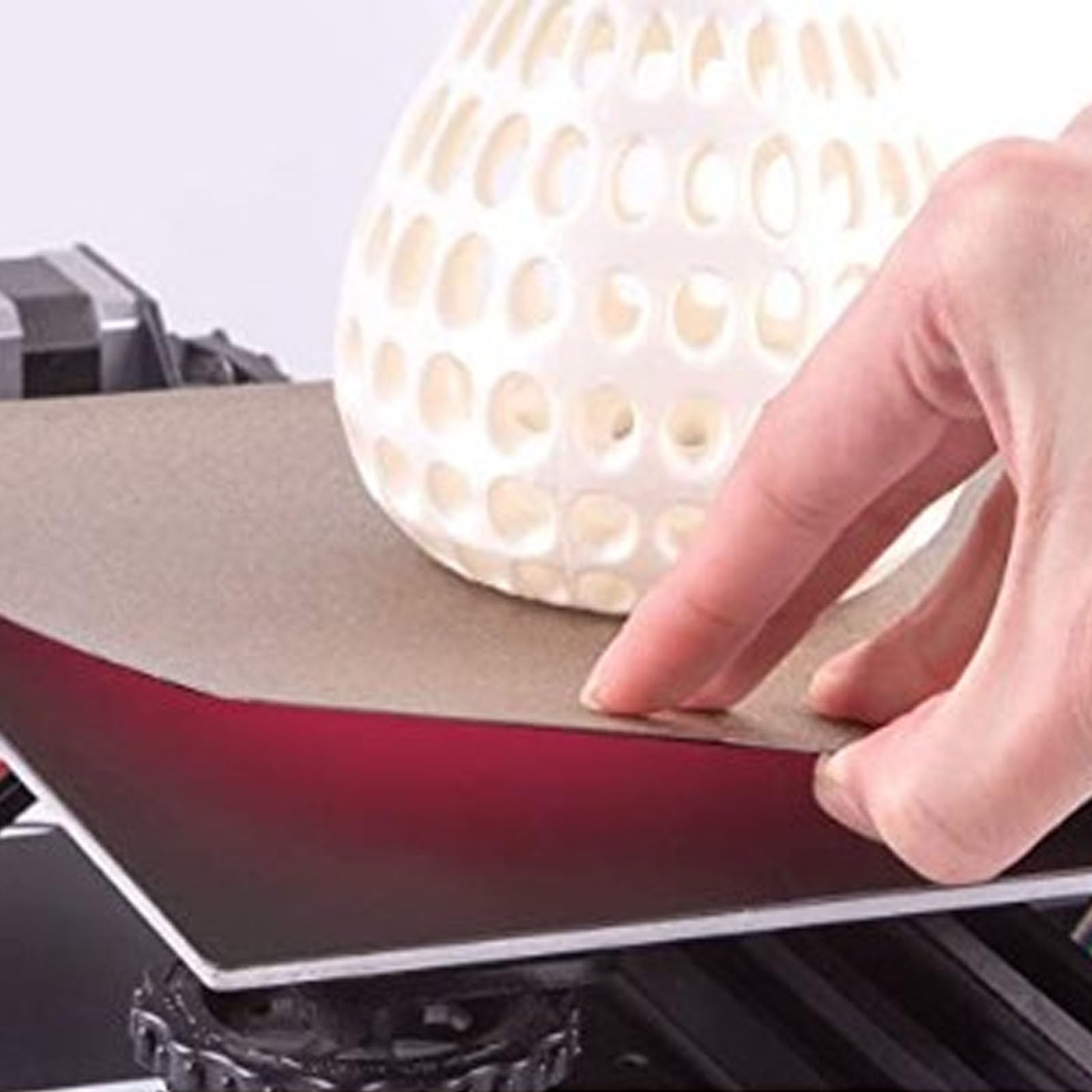 Yoidesu PEI Stahlplatte Für Ender 5 Plus – Doppelseitige PEI-Beschichtung, Flexible Bauplatte 377 X 370 Mm, Automatische Nivellierung, Einfach Zu Entnehmen