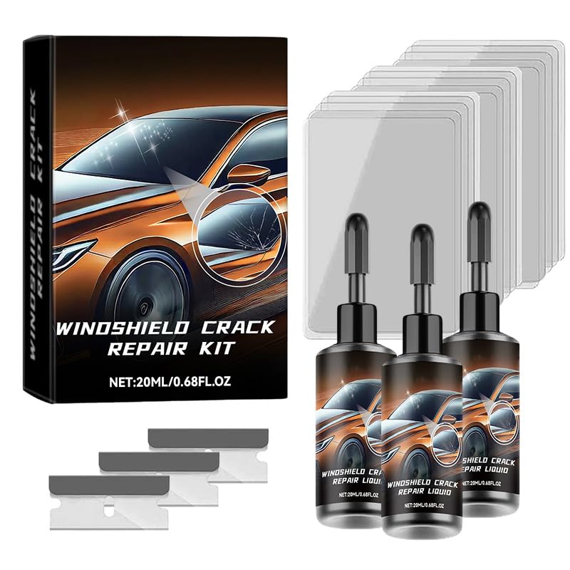 AIIONP Windshield Crack Repair Kit 2026 New Cracks Gone Glass Repair Kit Auto Glass Crack Repair Fluid Car