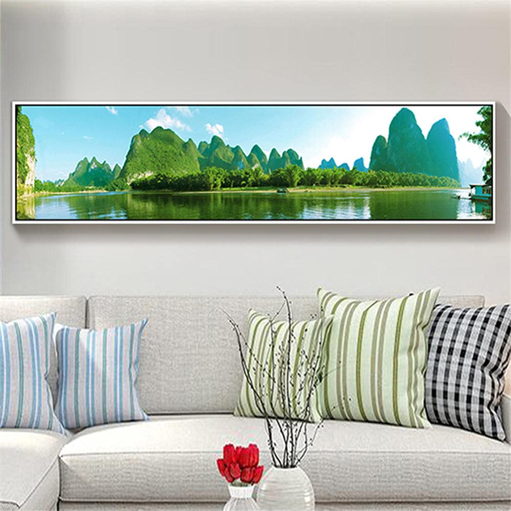 Broderie diamant kit complet paysage 5D peinture numero grand format 50x150cm