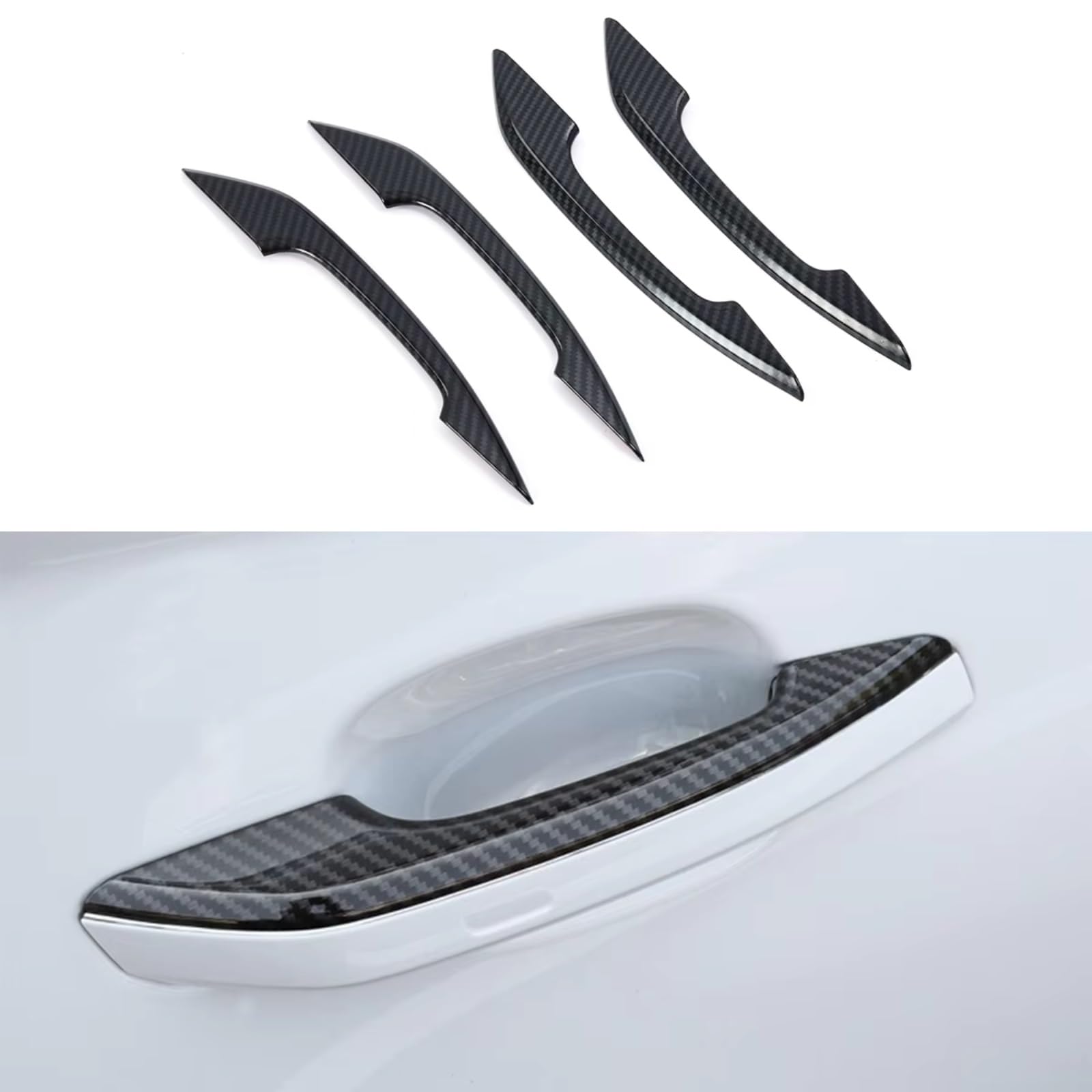 Ymnhbik One Color Door Handle Cover Compatible With A5 For Sportback For Coupe For Cabriolet 2018 2019 2020 2021 Car Door Handle Cover Decoration Exterior Access(Right Hand Drive)