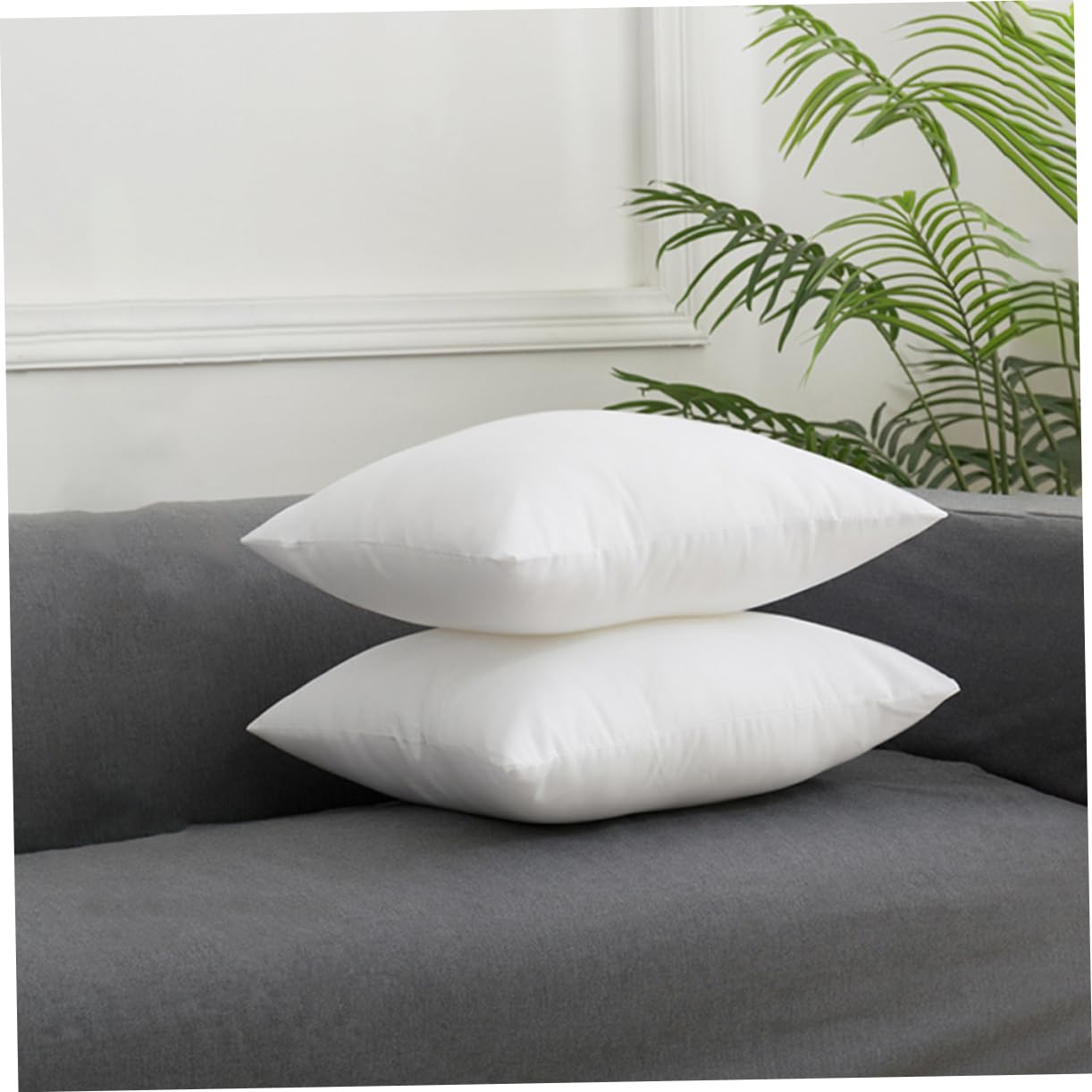Lot de 2 Garnissages de Coussins Décoratifs Rectangulaires en Coton PP, Tissu Non Tissé, pour Canapé et Maison, Blanc