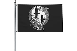 Vikings Valhalla Flag, 3x5 Ft Outdoor Large Size Odin Ravens Banner
