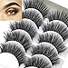 Produktbild ICYCHEER Falsche Wimpern, 5 Paare Wimpern 3D FalscheWimpernNatürliche Pure HandgemachtmitUnsichtbares Band Wiederverwendbar (3)