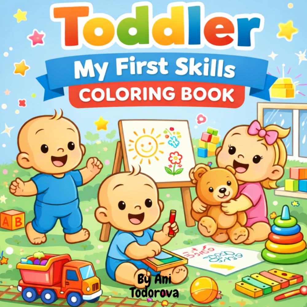 Toddler: My First Skills: Simple and Cute Toddler Coloring Book