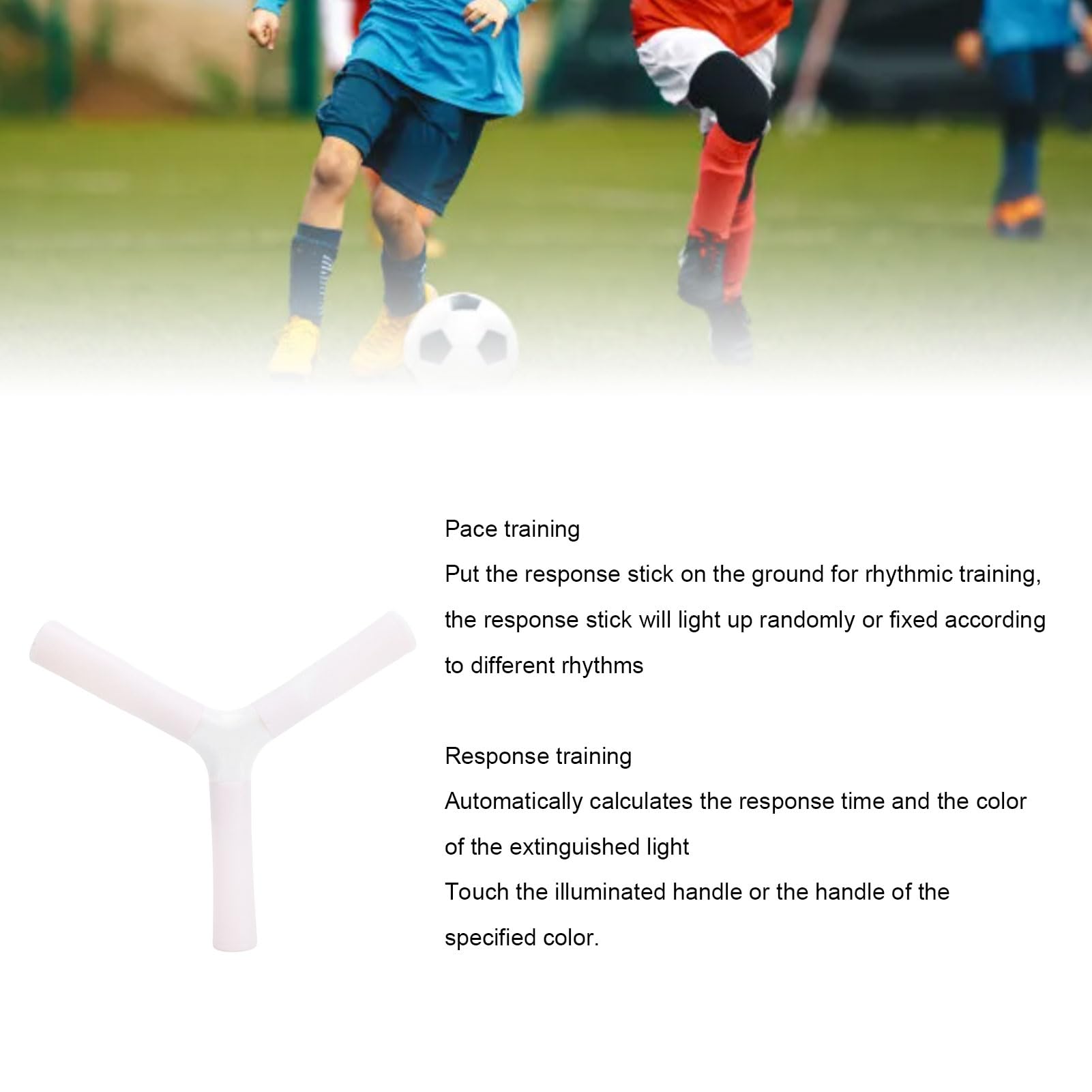 Dioche Hand Eye Coordination Trainer Improve Agility Sports Equipment 13 Colorful Lights App Control Response Speed Training Stick, with Light Up, for Hand Eye Coordination Training