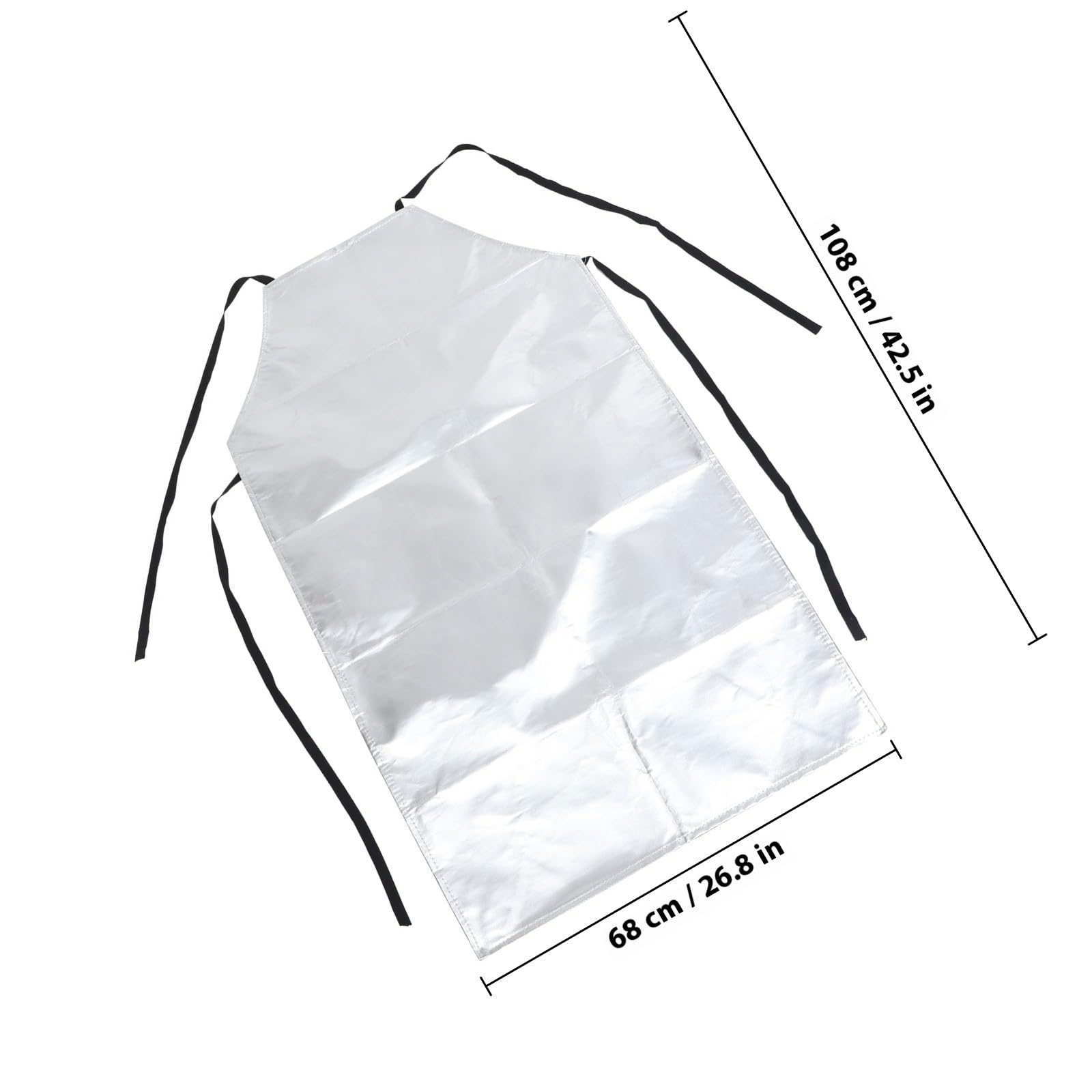 Feuerfeste Aluminiumfolien Schürze mit Voller Abdeckung und Ölbeständigem Kunststoffmaterial für Werkstattarbeit und Sicheren Hitzeschutz in Silber Zufällige Farbe