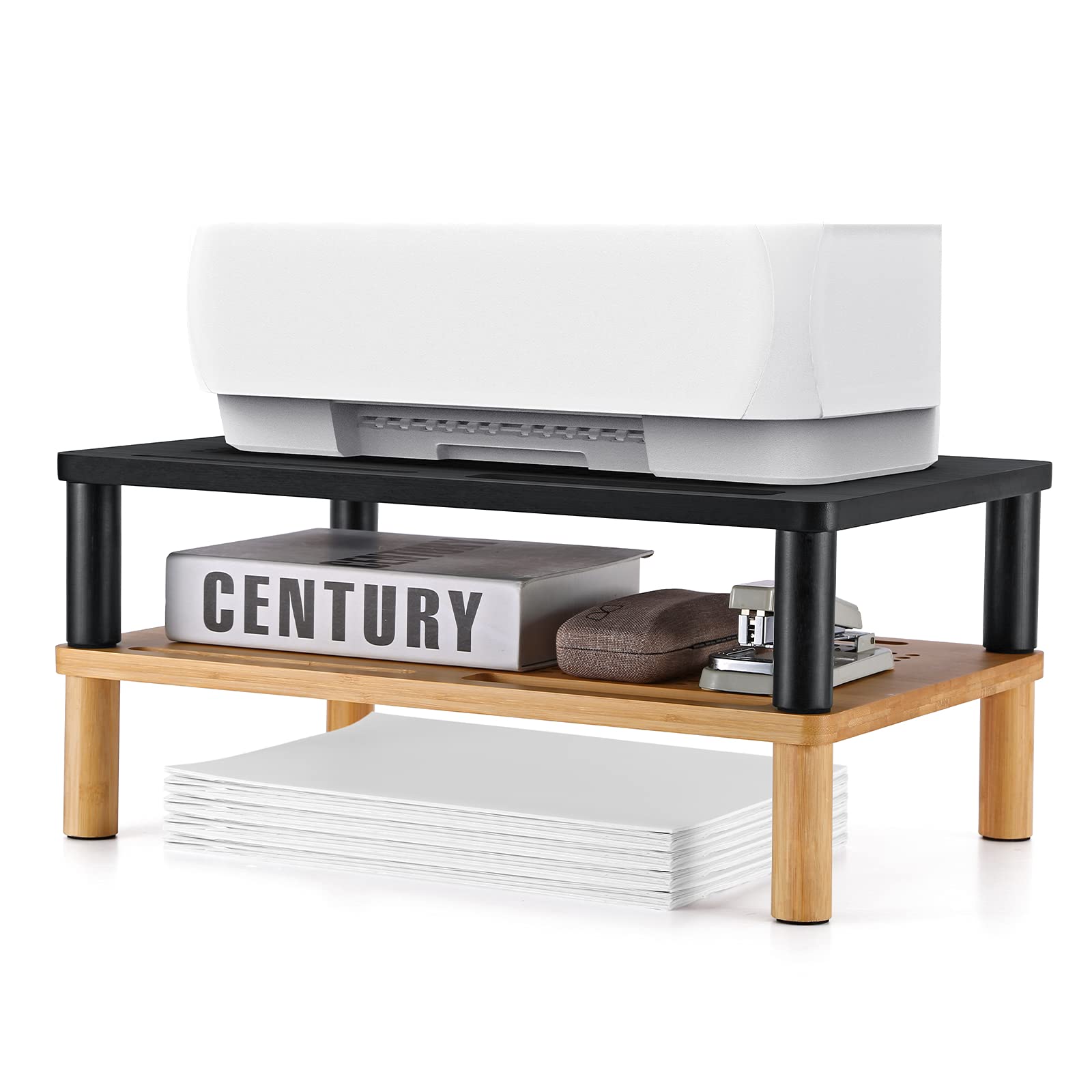 Monitor Stand Riser Nnewvante Bamboo 4use Adjustable Laptop Tray