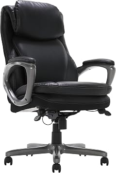 Serta Smart LayersTM AIR Arlington Executive Chair, Black/Pewter