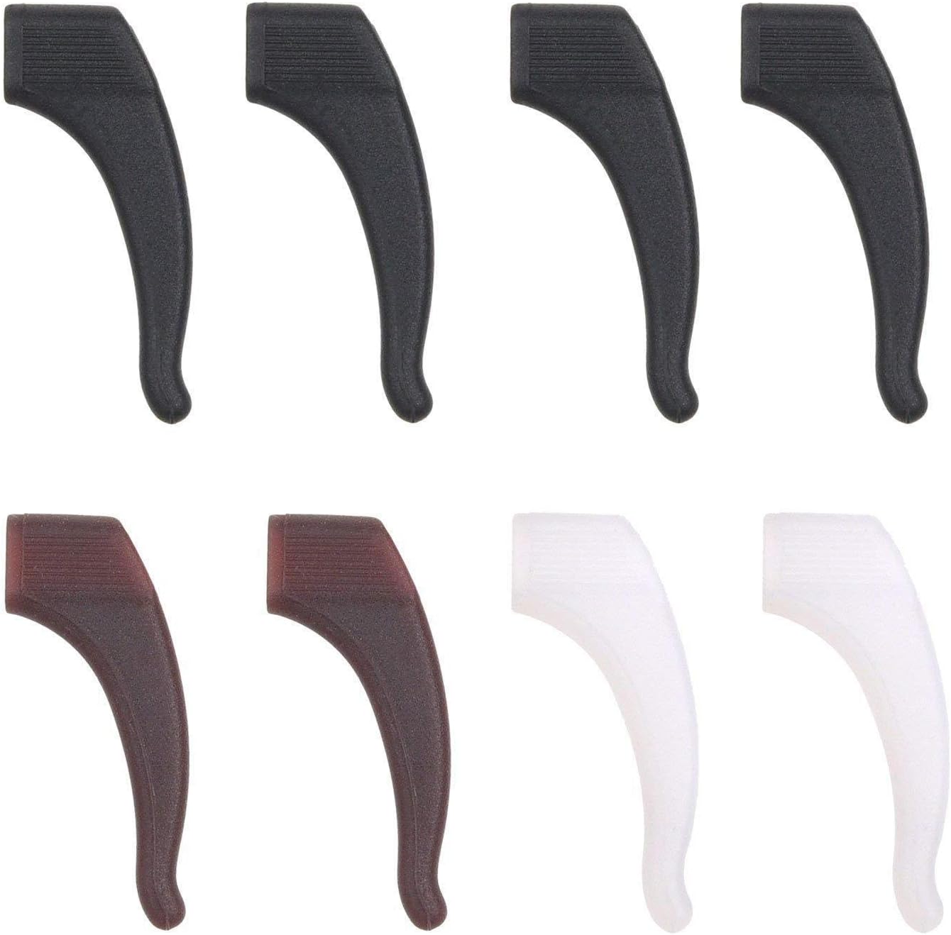 4 Pairs Silicone Anti-Slip Holder For Eyeglass Ear Hook Grip Temple Tip Holder For Eyewear Kids Adults And Sports Eyewear Retainer Set