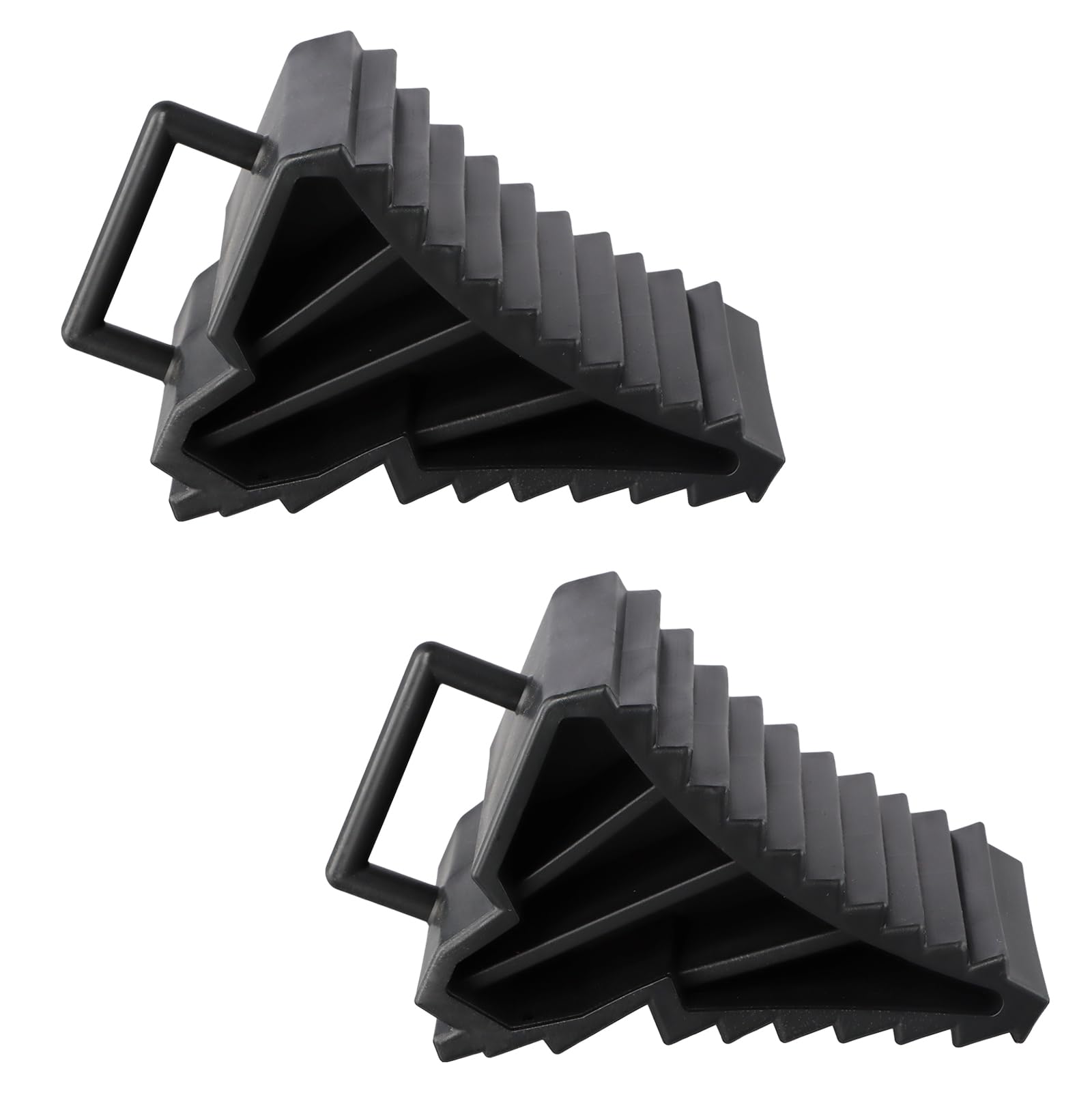 Joyan 2 Pezzi Cunei per Ruote, Cunei in Plastica con Maniglia, Cuneo Ferma Ruota, Cuneo Auto, Cunei Ruote Auto, per Rimorchi Roulotte Camper