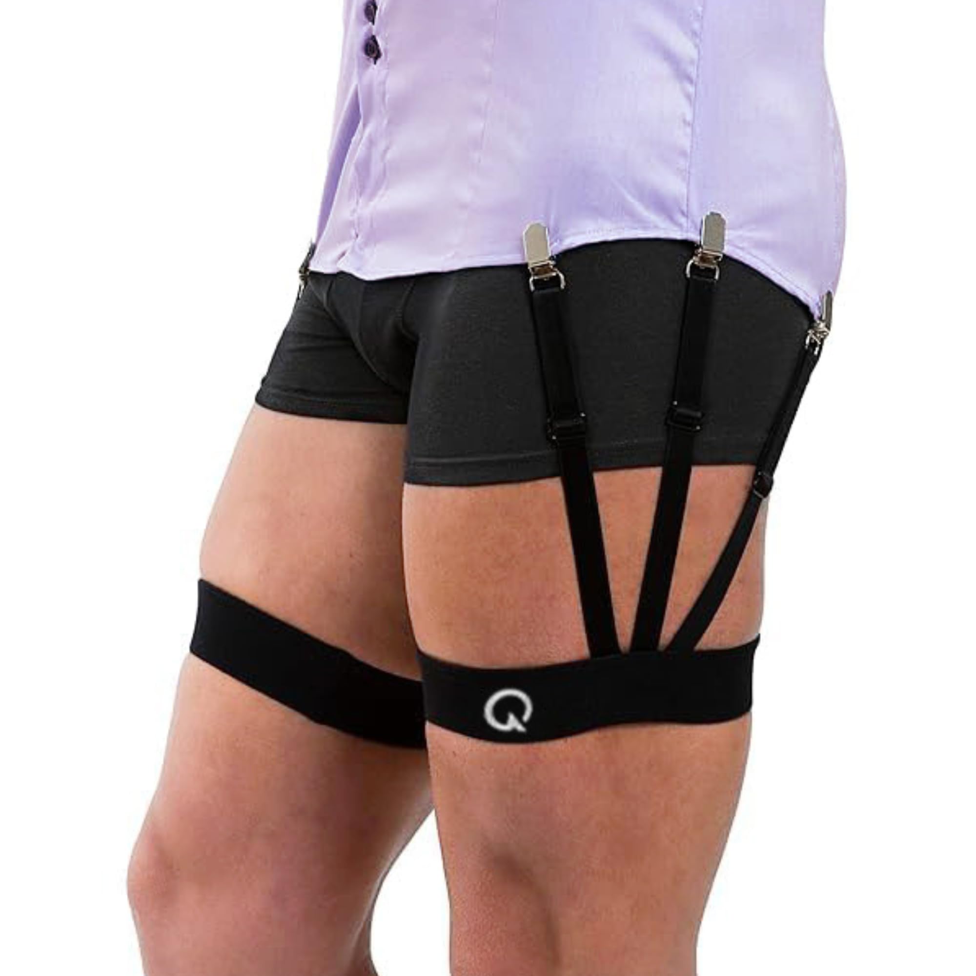 Shirt Tucker for Men - Skin-Friendly Soft Elastic Shirt Stays, Adjustable Shirt Garter Belt, Formal Shirt Holder with Non-Slip Strong Grip Clasp, Men's Tuck in Belt, Accessories for Man-image-36