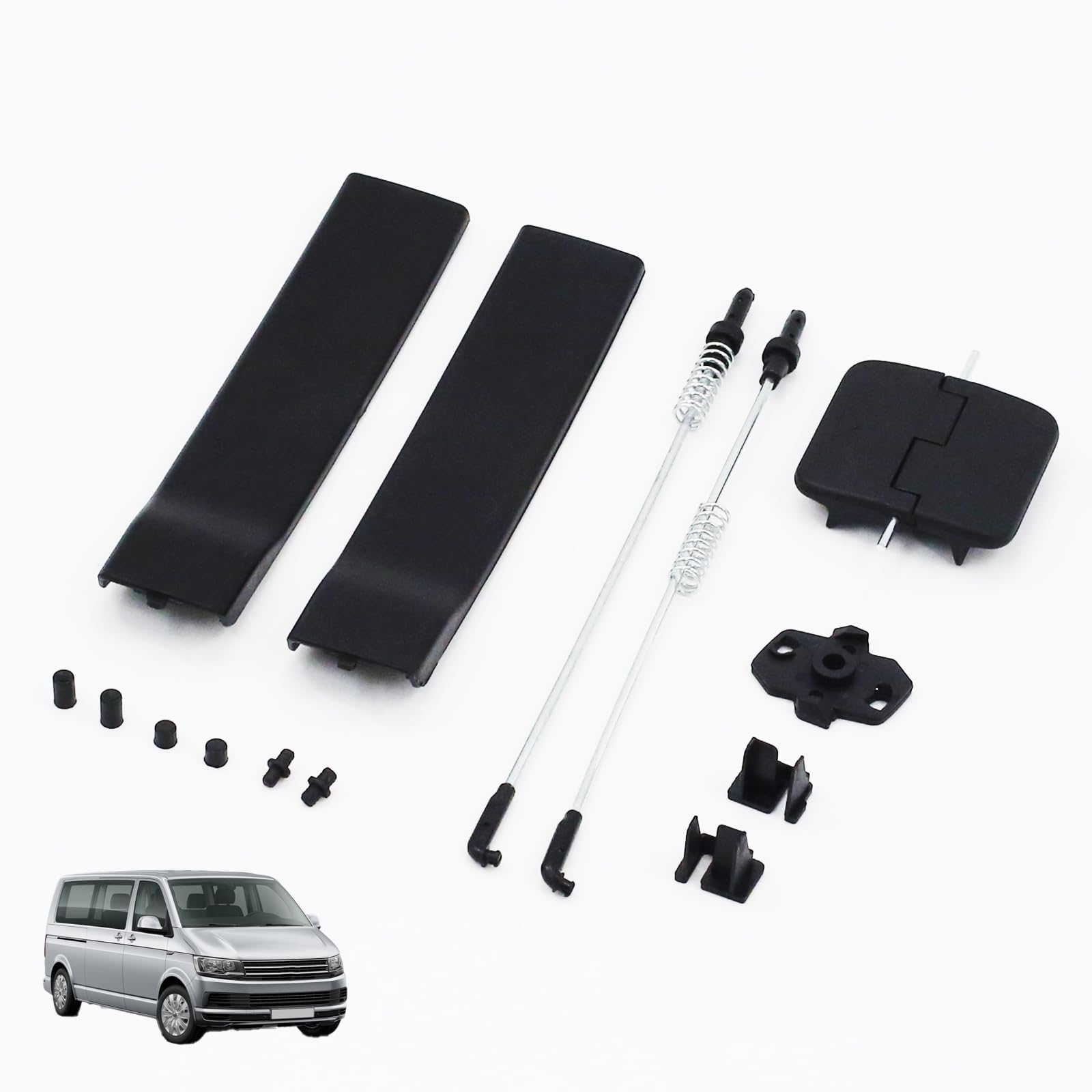 Kit di riparazione per finestrini scorrevoli, inclusa maniglia. Adatto per Volkswagen Transporter, T5/T6, Caravelle e Multivan (modelli 2003-2025).
