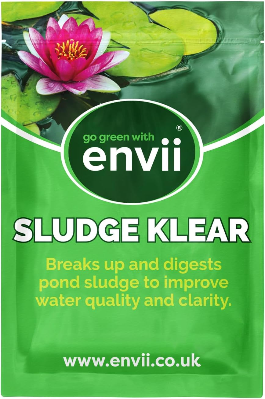 – envii Sludge Klear Pond Sludge Remover, Natural Bacteria Sludge Buster Digests & Controls Organic Waste, Safe for All Fish & Wildlife, 6 Tablets treats 30,000 litres