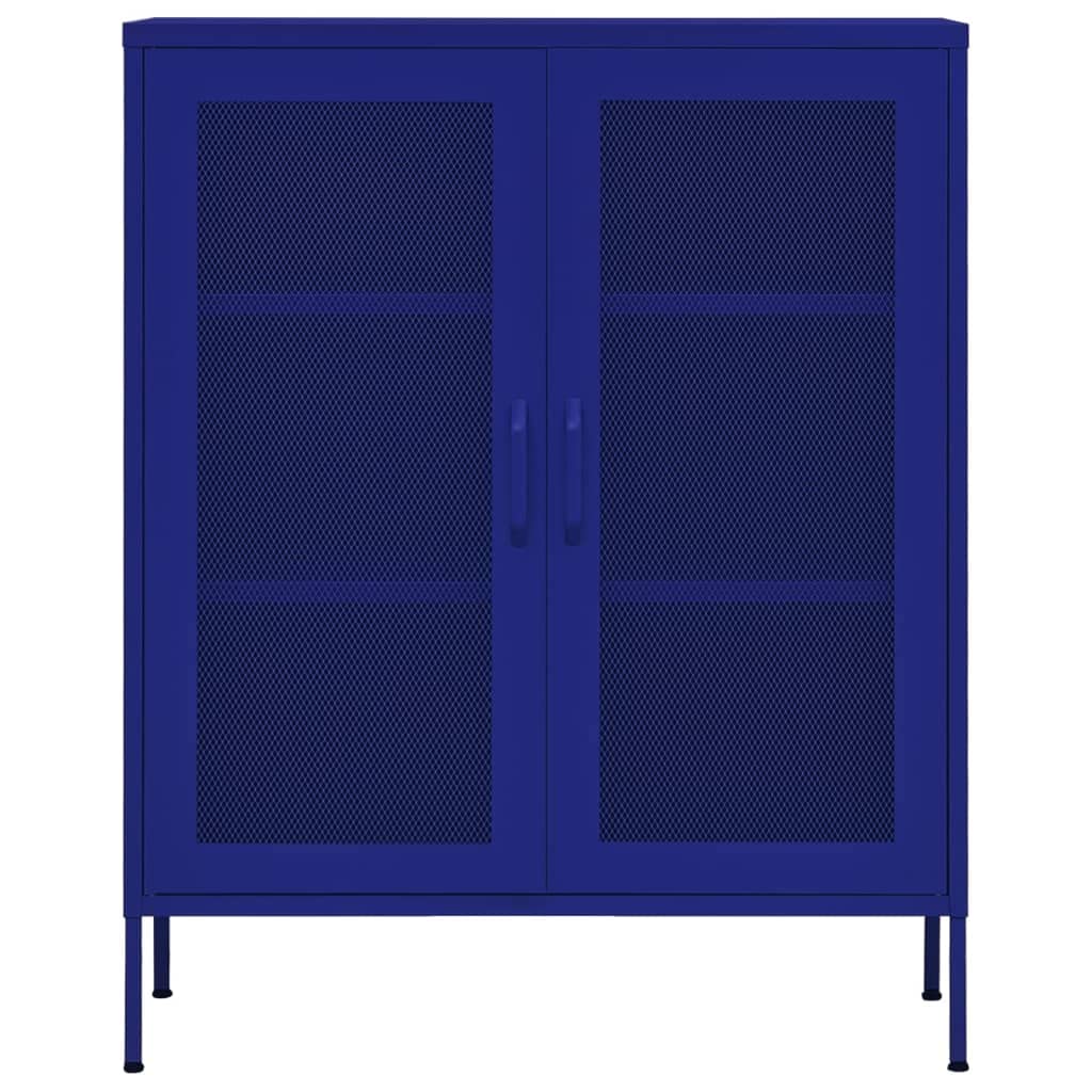 Armoire de rangement Bleu marine 80x35x101,5 cm Acier