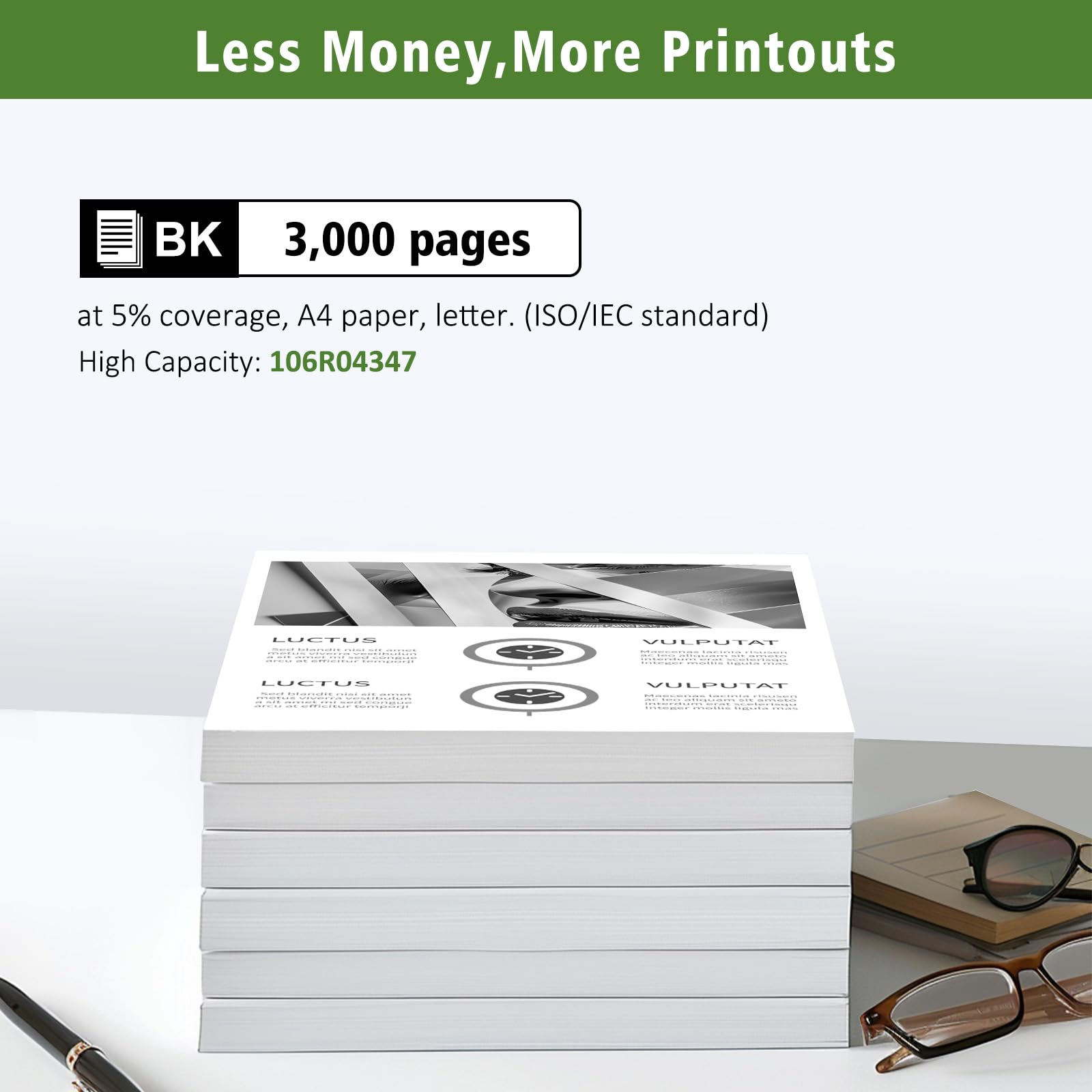 GREENPRINT Cartuccia di Toner Compatibile B205 B210 B215 Nero ad Alta Capacità 3000 Pagine per Xerox B215DNI B205NI B210DNI 106R04347