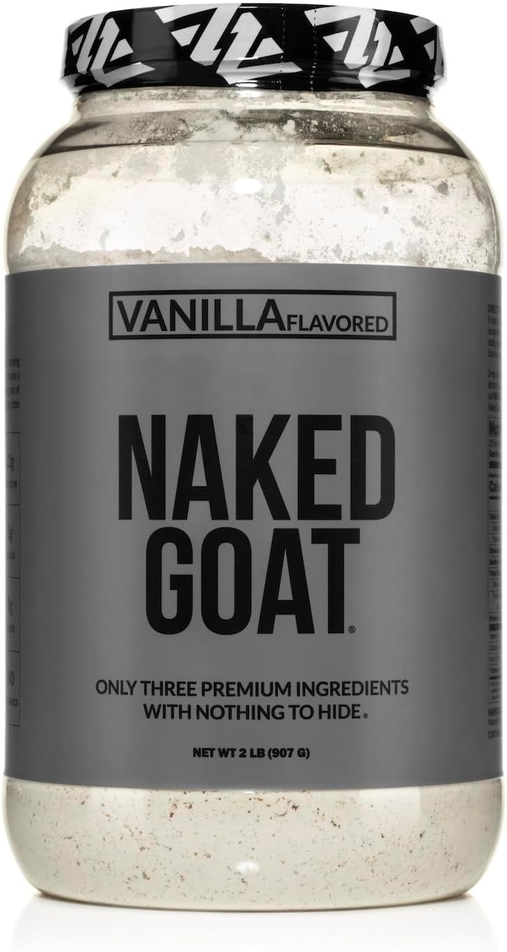 Goat Vanilla Protein Powder - Pasture Fed Goat Whey Protein Powder from Small-Herd Dairies - Only 3 Ingredients - GMO Free, Soy Free - All Natural - 23 Grams of Protein - 25 Servings