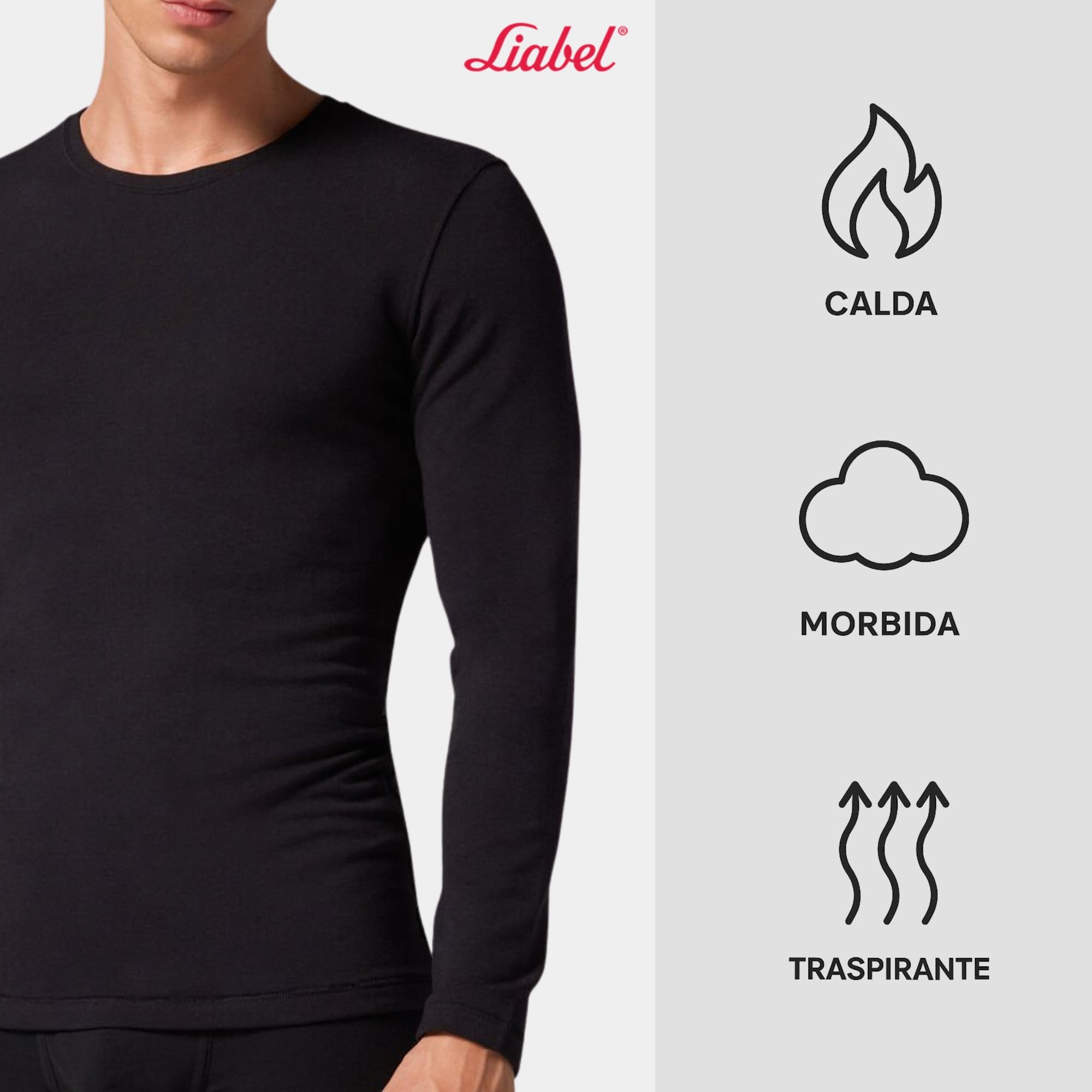 2 t-shirty męskie termoaktywne ciepłe bawełniane koszulki z okrągłym dekoltem 2-pak koszulki męskie z długim rękawem ciepłe bawełniane koszulki