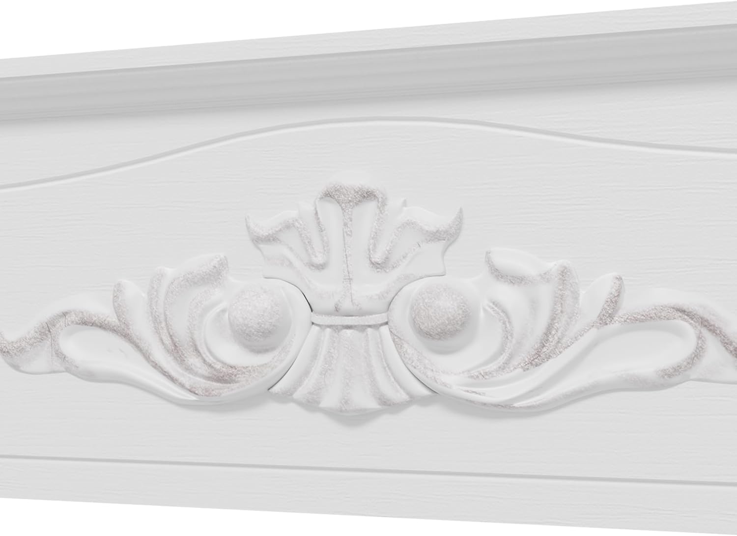 HOMCOM Modern Fireplace Mantel, Freestanding Fireplace Surround with Leg for Electric Fireplaces, 44.7" W x 40" H, White