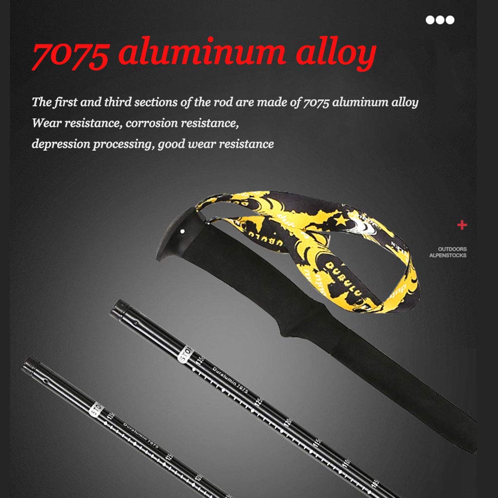 ? Kijki trekkingowe - regulowane kije trekkingowe, kijki trekkingowe ze stopu aluminium 7075 z regulowaną szybką blokadą, teleskopowe, składane, ultralekkie do uprawiania turystyki pieszej,