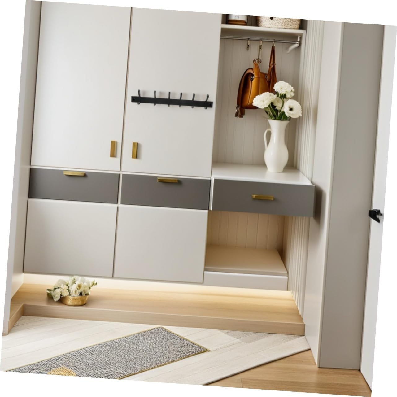 Alipis Space Aluminum Coat Hook Wall Towel Rack Hanger for Bedroom Kitchen Bathroom