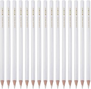 MECCANIXITY 15 PCS Colored Pencils Set, Wooden Oil Based Colored Drawing Pencils for Artists Art Supplies for Teens Adults, White
