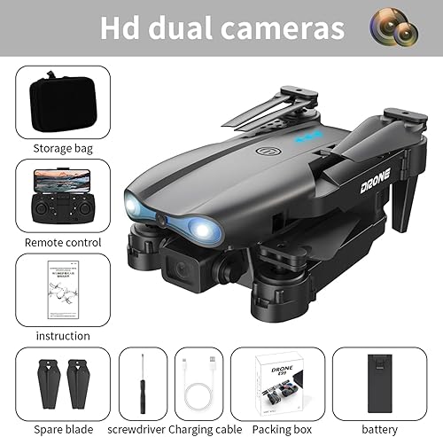 Miniatura 8 de Drone con doble cámara HD FPV 1080P HD Control remoto Juguetes Regalos para niños niñas con altitud de retención modo sin cabeza Ajuste de velocidad