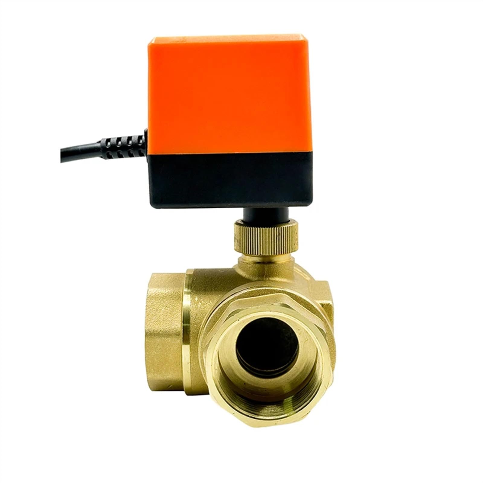 1/2“ 3/4” 1“ 2 Pollici Valvola a Sfera motorizzata a 3 Vie Valvola a Sfera elettrica Valvola a Sfera in Ottone Controllo bidirezionale a Tre Linee(L TYPE-12VDC-CR03,0.5 inch)