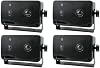 Pyramid 4 New 2022SX 3.25 200w 3-Way Car Audio Mini Box Speakers System Inside