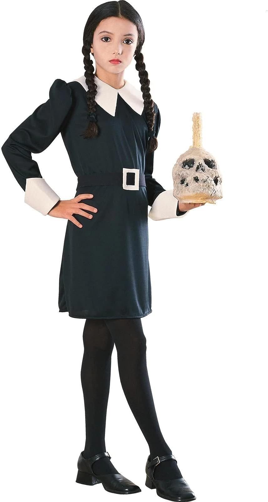 Addams Family Child's Wednesday Addams Costume, Medium, Black/White