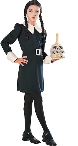 Addams Family Disfraz infantil de Merlina Addams M Multicolor Addams Family Disfraz infantil de Merlina Addams M Multicolor