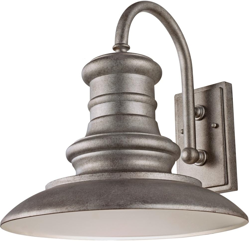 Authentic Crazy Deals Feiss OL9004TRD Redding Station Outdoor Patio Lighting Wall Lantern, 16 Height, Tarnished Silver