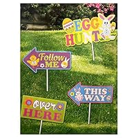 Algopix Similar Product 7 - Easter Egg Hunt Directional Yard Signs