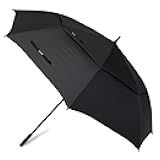 G4Free 72 Inch Huge Large Oversize Golf Umbrella Automatic Open Double Canopy Vented Windproof Stick Umbrella, 6 Ft Heavy Duty For Outdoor Doorman Family(Black)