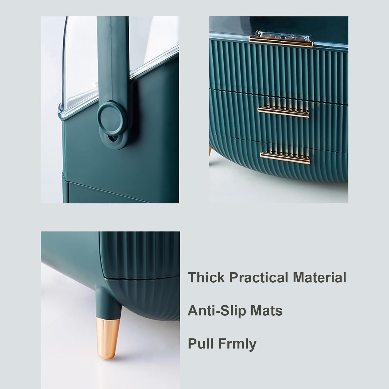 3 Layers Large Capacity Makeup Organizer, Cosmetic Storage for Bathroom Counter, Bedroom Desk - Cosmetic Display Cases, Make up Storage Organizer