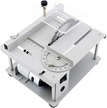 150 W Multifunctional Table Saw, Mini Desktop Saw Cutter, Electric Cutting Machine with Saw Blade, Adjustable Speed Angle, 1.6 inches 40 mm, Cutting Depth for Wood, Plastic, Acrylic Cutting