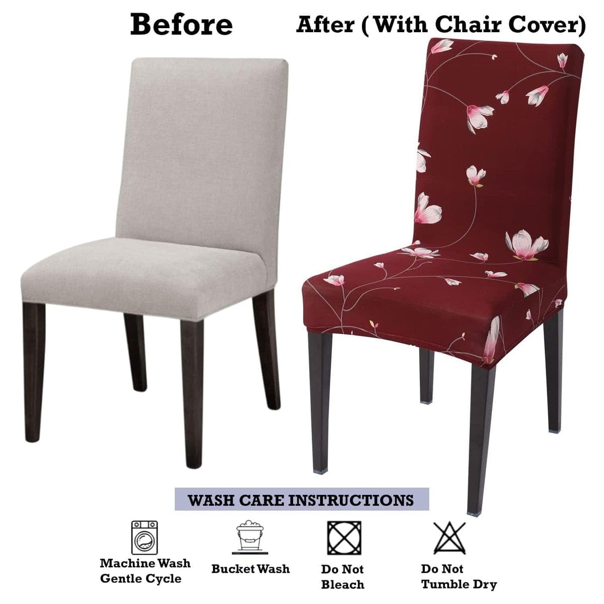 Gold Stretch Chair Covers - Set of 4 -18