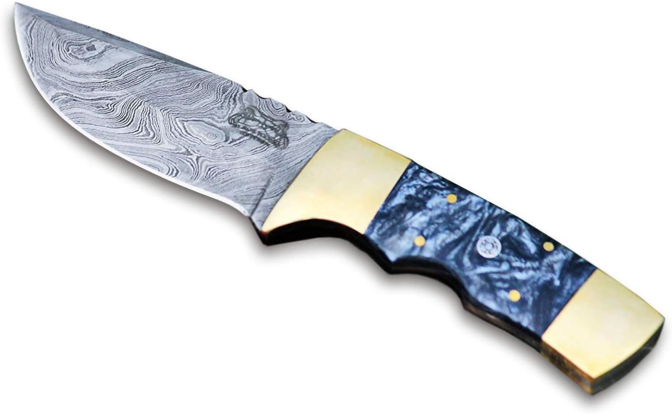 BMK-115-W Dark Forest 4 Inches Blade Damascus Hunting Skinner Fixed Blade Knife