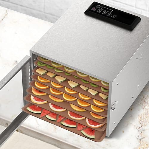 Miniatura 4 de 8 bandejas deshidratadoras de silicona antiadherentes con bordes, compatibles con Cosori CP267-FD, multiusos reutilizables para cecina, frutas,