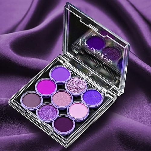Miniatura 8 de Paleta de sombras de ojos mate brillante impermeable de 9 colores Paleta de polvo de purpurina altamente pigmentada de larga duración Maquillaje de