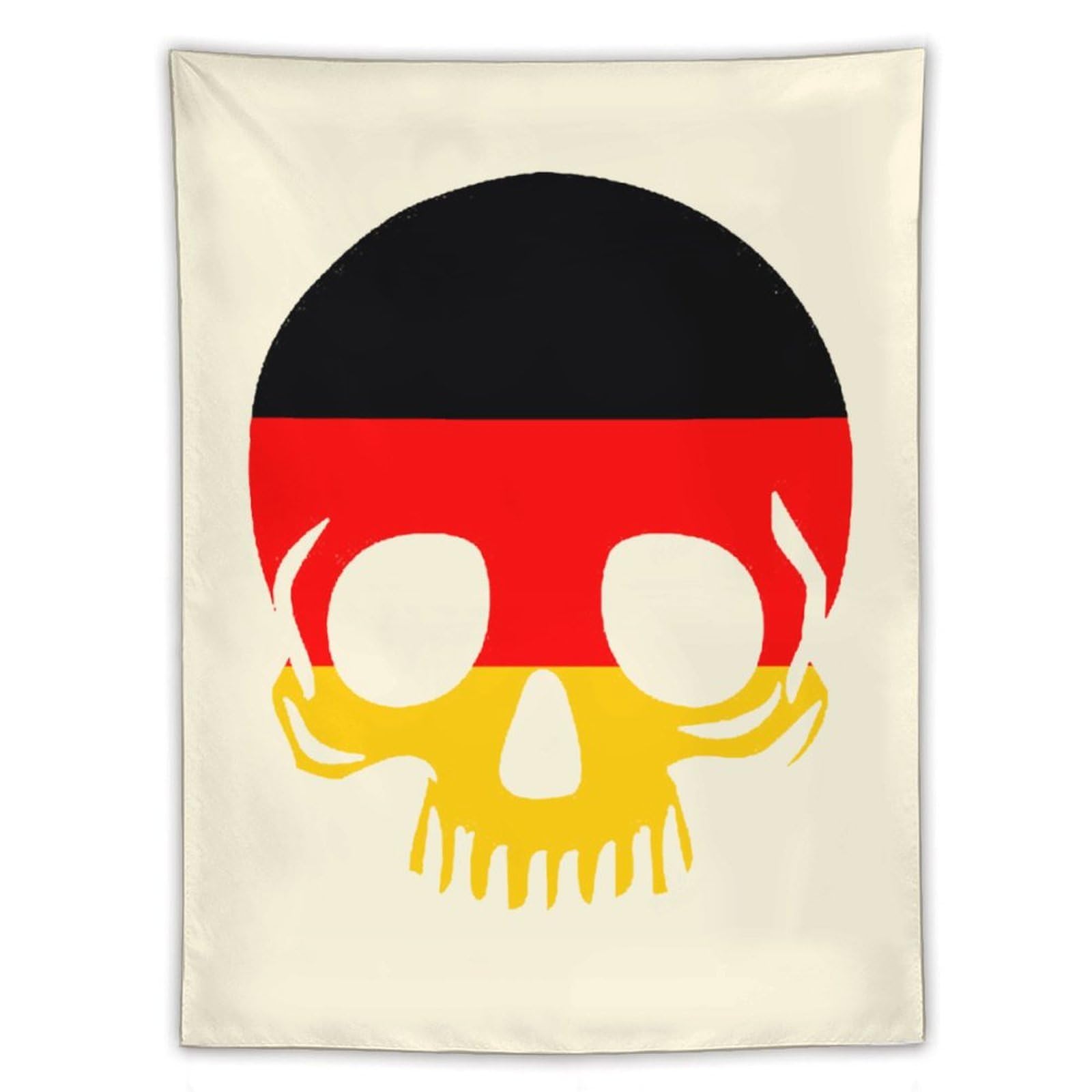 Tapiz de calavera alemana: decoración de pared estética para dormitorio y salón 8