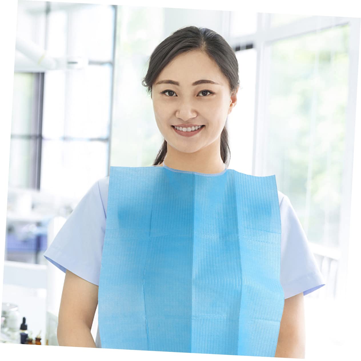 NAMOARLY 60pcs Patient Bibs Oral Inspection Bibs Tear-Resistant Lightweight Easy to Use for Hospital Beauty Salon