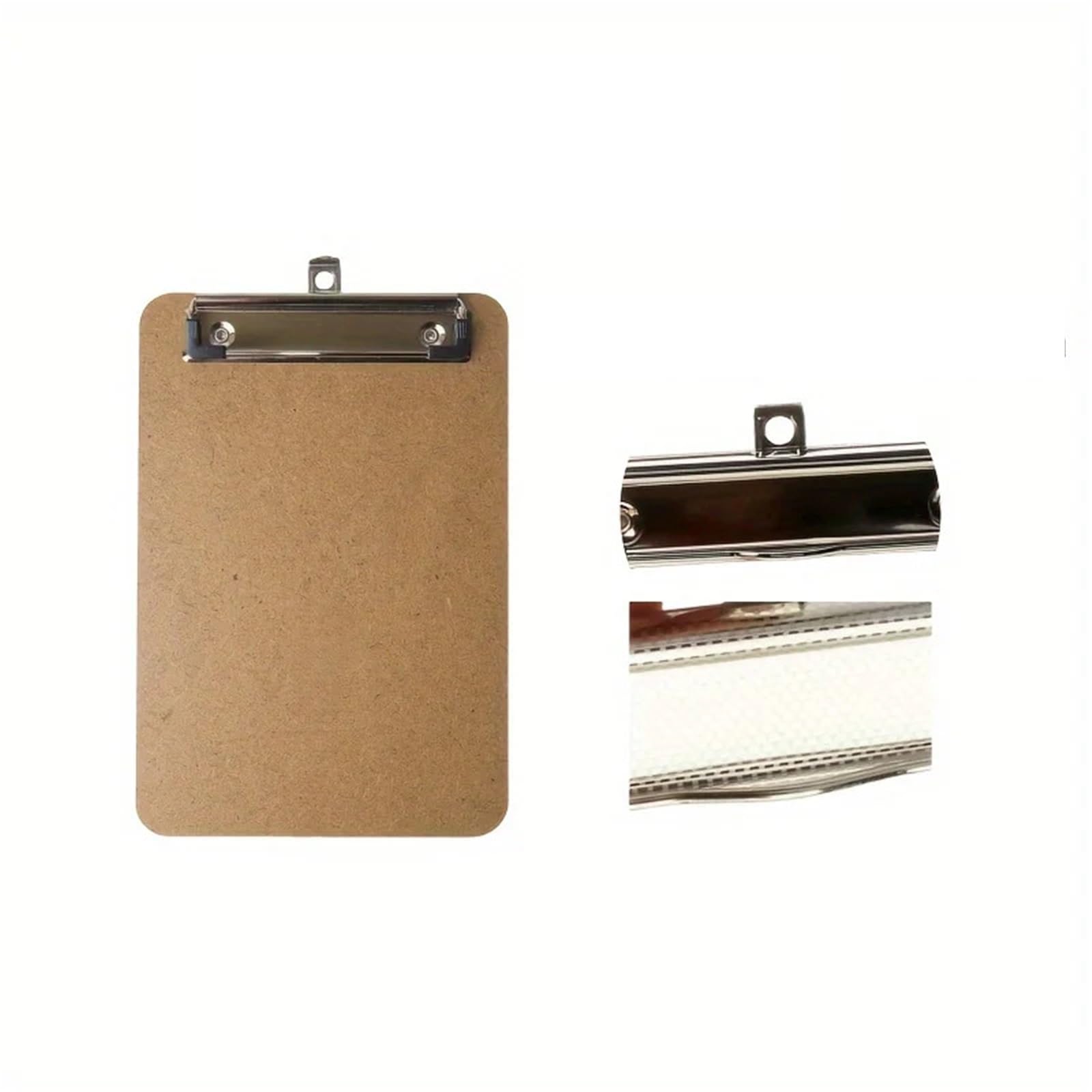 Mini portablocco in fibra di legno con clip sottili, 8 pezzi, per ufficio, insegnanti, classe, scuola, ufficio
