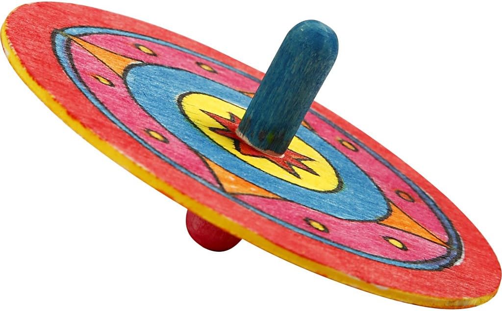 Spinning top, D: 8 cm, H: 4 cm, 10pcs