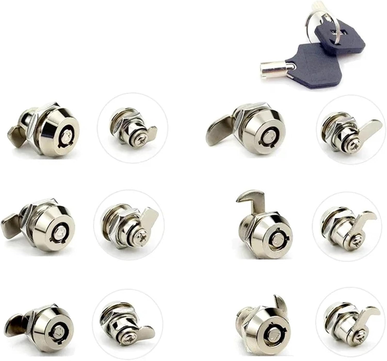 Cabinet Tubular Cam Lock Show Case Light-Box Hardware MX09 1Pcs(NO.5)