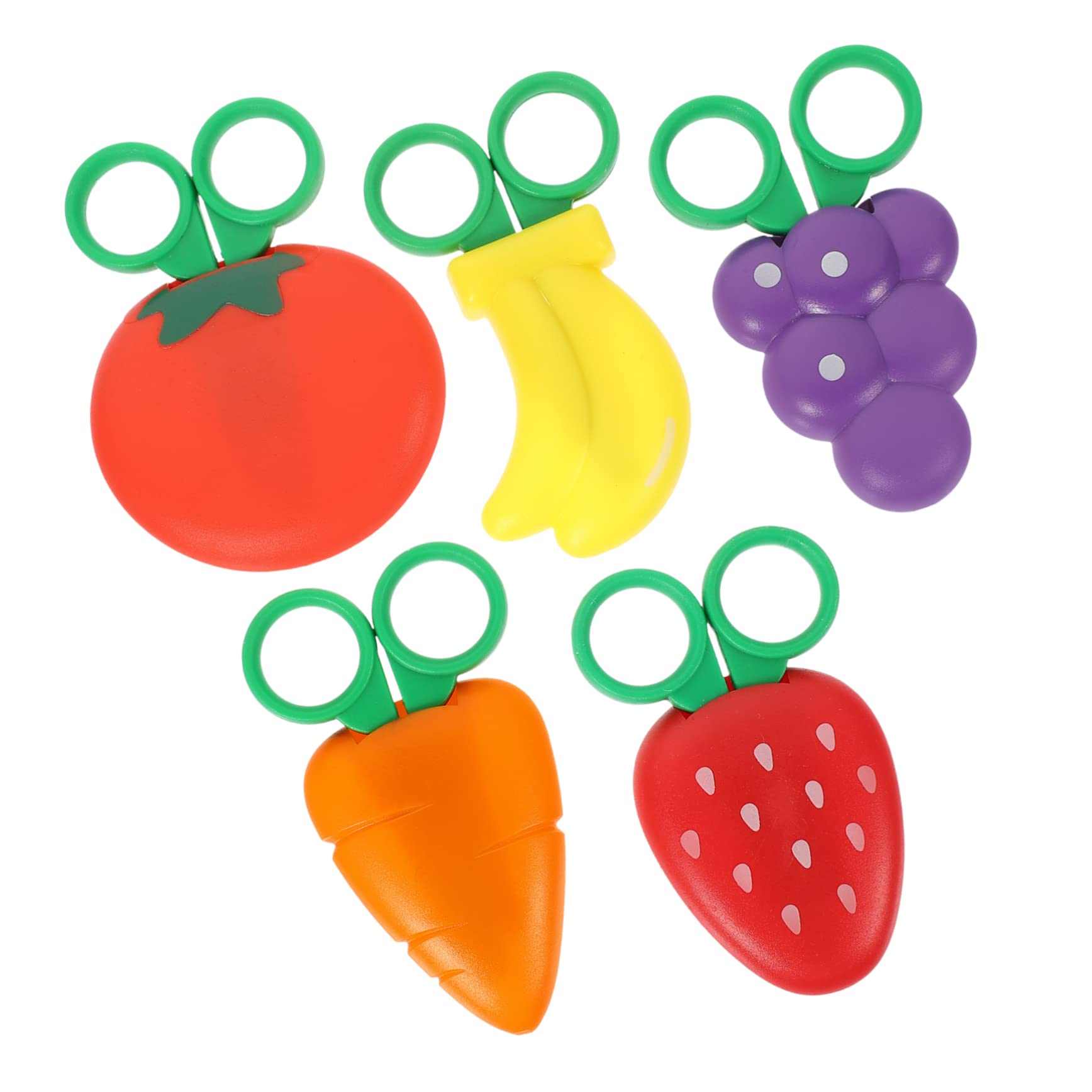 NUOBESTY 15stücke Teiliges Kinderfreundlicher Bastelscheren Mit Fruchtigem Design Sicherheitsscheren Für Mädchen Geeignet Für Arbeiten Und -projekte Ergonomisch Gestaltet Für