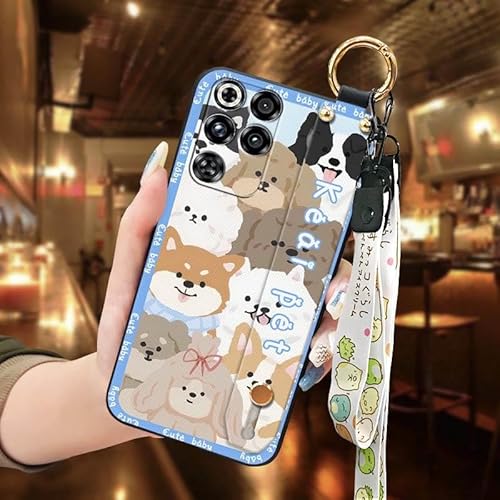 Phone Case Compatible with ZTE Nubia RedMagic11 Pro/11Pro+, Kickstand Protective Phone Holder Soft case Wrist Strap Dirt-resista