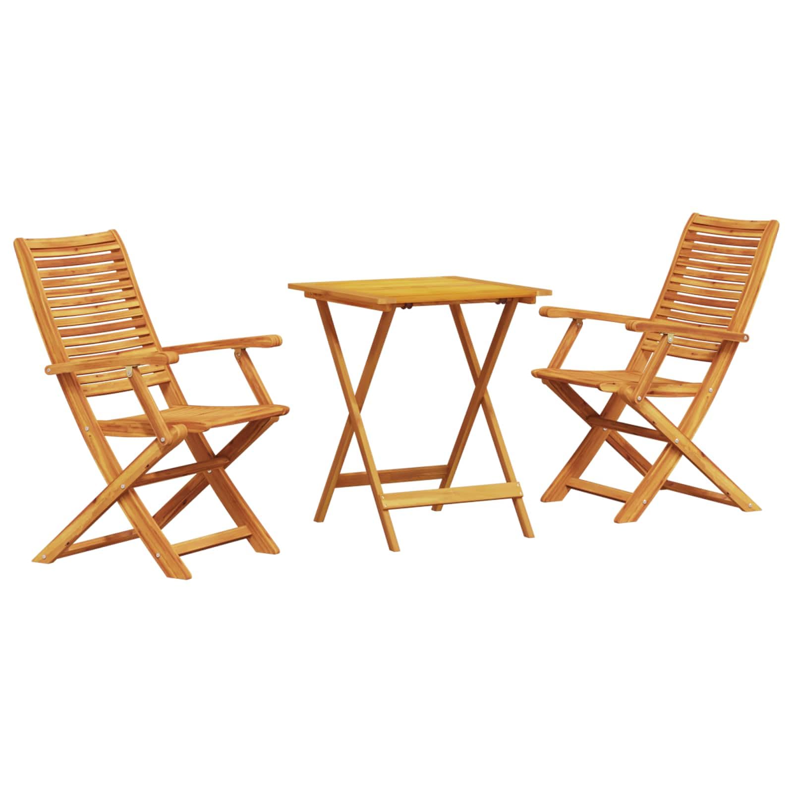 Conjunto de Bistro Plegable 3 uds. Marrón,34.56kg-3375691