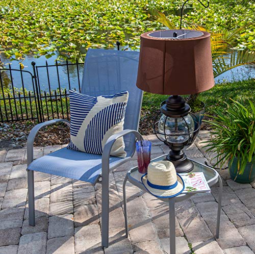 Kenroy Home 037 Hatteras Table Lamps, Large, Gilded Copper with Seeded Glass - Image 8