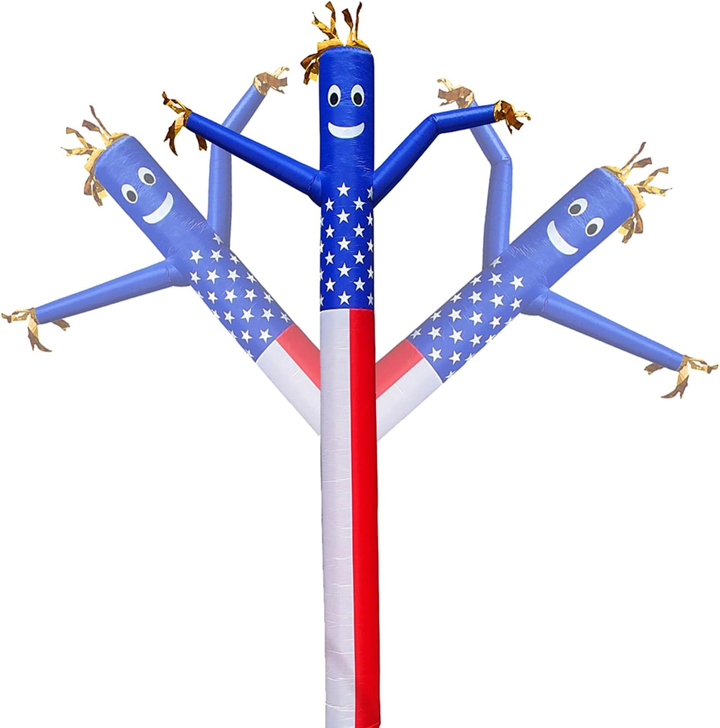 QIZRONSky Air Puppet Dancer Inflatable Tube Man Attachment - 20 Feet Tall Wacky Wavy Wind Flying Dancing Tube Guy for Business Promotion Stand Out Advertising (Blower Not Included) (20ft US-Flag)